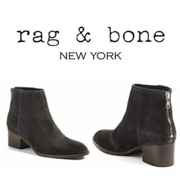 Rag & Bone Wesley Gray Suede Ankle Boots Size 9.5 US - Picture 1 of 9